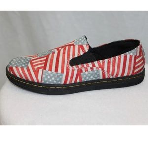 Dr. Doc Martens Kids TIMON American Flag Slip On Loafers USA Shoes MSRP $65 NEW